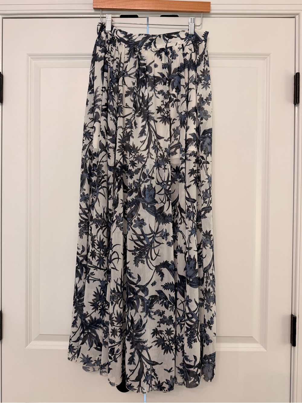 H&M Floral Maxi Skirt - Blue and White 6